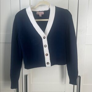 Philosophy Navy and Cream Cardigan